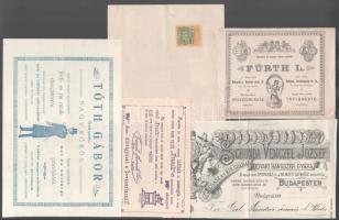 ca 1890-1930 Nagykőrös, Kecskemét környéke 8 db klf fejléces számla szabó, nyomda, üzletek, stb