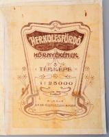 cca 1900-1910 Herkulesfürdő környékének térképe, 1:25,000, rajzolta és metszette: Schubert J. Budape...