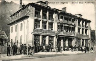 1916 Busteni, Suvenir, Marele Hotel Caraiman, Magasin Universel, Rugareanu Ionescu. V. Teodorescu / hotel, shop, restaurant, café + "K.u.k. FELDPOSTAMT 434" (EK)