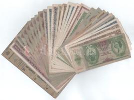 Vegyes 30db-os pengő bankjegy tétel + ~1944-1945. "Budapesti zsidarékjegy" kitöltetlen élelmiszerjegy hiánytalan T:F,VG közte néhány jobb állapotú és szép papír