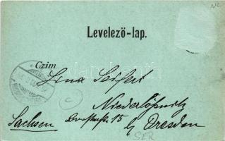 1899 (Vorläufer!) Versec, Werschetz, Vrsac; Városliget, Fő tér, este holdfényben, üzletek. J. E. Kir...