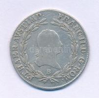1805B 20kr Ag "I. Ferenc" T:F, pici peremhiba
Unger III.: 1376.a, Huszár: 1967., Adamo C2...