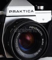 Pentacon Praktica MTL 3 fényképezőgép, Pentacon auto 1,8/50 objektívvel, eredeti tokjában,