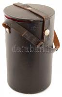 Carl Zeiss Jena Sonnar 2,8/200 MC teleobjektív, egy sapkával, eredeti bőr tokban