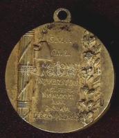 Olaszország 1927. "Egyetemi Világbajnokság" aranyozott díjérem T:2