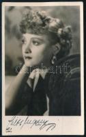 Kiss Manyi (1911-1971) Kossuth- és Jászai Mari-díjas színésznő autográf aláírása egy őt ábrázoló fot...