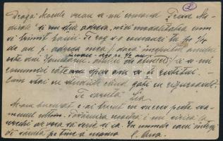 Kolozsvár 1921 Tábori posta levelezőlap 10 Bani felülnyomással, Bodor vizsgálójellel