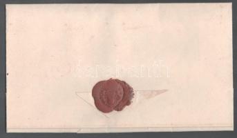1845 Temesvár, latin nyelvű hivatalos levél, viaszpecséttel, hajtott
