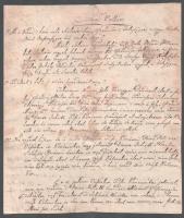 1832 Nagykanizsa Szabad Vallás, kézzel írt vallomás két oldalon