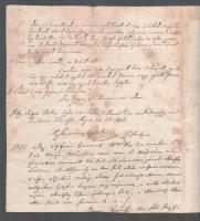 1832 Nagykanizsa Szabad Vallás, kézzel írt vallomás két oldalon