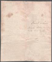 1832 Nagykanizsa Szabad Vallás, kézzel írt vallomás két oldalon