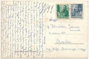 1943 Csíkszereda, Miercurea Ciuc; Fő utca, magyar címer / main street, Hungarian coat of arms