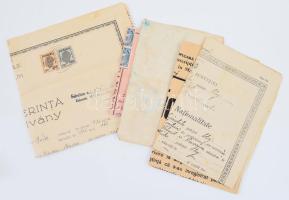 cca 1920-30 5 db román nyelvű dokumentum, okmány Kolozsvár, Torda kiállítással