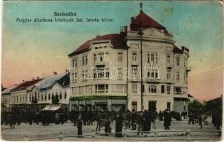 Szabadka, Subotica; Magyar Általános Hitelbank, Miniatur Fénykép Vállalat, üzletek, piac / credit bank, shops, market (kopott sarkak / worn corners)