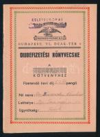 1949 Turul Magyar Országos Biztosító RT. díjbefizetési könyvecske