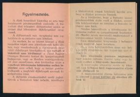 1949 Turul Magyar Országos Biztosító RT. díjbefizetési könyvecske