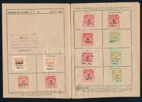 1949 Turul Magyar Országos Biztosító RT. díjbefizetési könyvecske