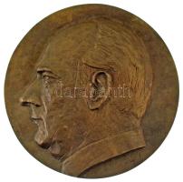 1987. "Halász Aurél" kétoldalas öntött bronz emlékplakett. Szign.: "VÍZI" (100mm) T:AU