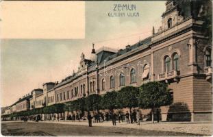 Zimony, Semlin, Zemun; Glavna ulica / Fő utca / main street (EM)