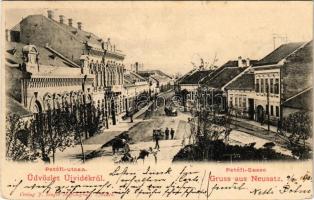 1901 Újvidék, Novi Sad; Petőfi utca. J. Singer kiadása / street view (EK)