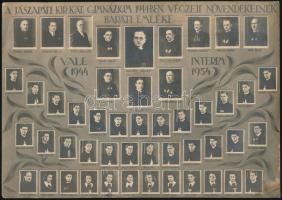 1944 ,,A jászapáti kir. kat. gimnázium 1944-ben végzett növendékeinek baráti emléke", tablófotó...