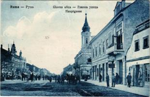 Árpatarló, Ruma; Glavna ulica / Hauptgasse / Fő utca, üzletek / main street, shops