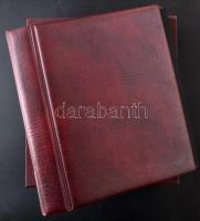 80 férőhelyes levél / FDC berakó gyűrűs borítóval, tokkal (benne néhány FDC, alkalmi boríték és külföldi blokk)