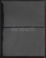 80 férőhelyes levél / FDC berakó gyűrűs borítóval, tokkal (benne néhány FDC, alkalmi boríték és külf...