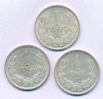 1937-1939. 1P Ag (3db, 2xklf) T:AU,XF kis patina
Adamo P6