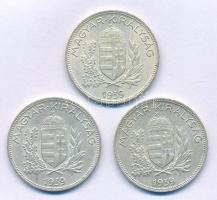 1939. 1P Ag (3x) T:AU,XF kis patina Adamo P6