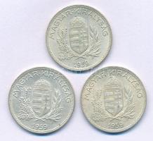 1939. 1P Ag (3x) T:AU,XF kis patina Adamo P6
