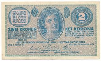 1914. 2K "1585 C 302337" T:F  Hungary 1914. 2 Korona "1585 C 302337" C:F  Krause 17.