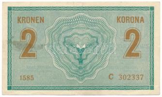 1914. 2K "1585 C 302337" T:F 
Hungary 1914. 2 Korona "1585 C 302337" C:F 
Krau...