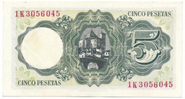 Spanyolország 1951. 5P "1K 3056045" T:XF
Spain 1951. 5 Pesetas "1K 3056045" C:X...