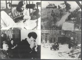 kb 25 db sajtófotó vegyes témákkal kartonon háború, erotika, tudományok 18x13 cm