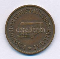 1946-1949 k. Budapest 10Ft bronz "FAKV / Fővárosi Autóbusz Községi Vállalat" közlekedési bárca T:XF