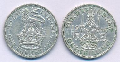 Nagy-Britannia 1927-1946. 1Sh Ag "V. György", "VI. György" (2xklf) T:VF Great Br...