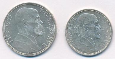 Csehszlovákia 1928. 10K Ag "Masaryk" + 1937. 20K Ag "Masaryk" mindkettő kapszulában (egyik sérült) T:XF,AU Czechoslovakia 1928. 50 Korun Ag "Masaryk" + 1937. 20 Korun Ag "Masaryk" both in capsule (one damaged) C:XF,AU