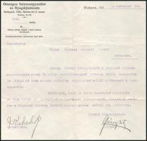 1933 Bp., az Országos Színészegyesület felszólító levele Véges Ferenc színész részére, szerződésszeg...