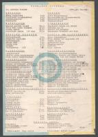 2 db balatoni étlap: 1972 Kisfaludy-ház, Tátika étterem, kisebb sérülésekkel + 1975 Hableány étterem