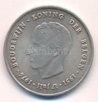 Belgium 1976. 250Fr Ag "I. Baldvin" holland körirattal T:XF Belgium 1976. 250 Francs Ag "Baudouin of Belgium" with Dutch legend C:XF Krause KM#158.1