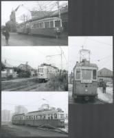 cca 1970-1980 Budapesti villamosok, 4 db még nem publikált fotó, utólagos nagyítás, 15×10 cm