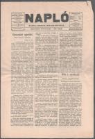 1908 Napló IV. évf. 235. szám, Kassa, 1908. okt. 14., lapszéli sérülésekkel, 4 p.