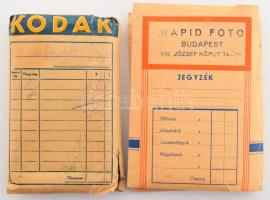 2 darab fotótasak, tele 6x9 cm-es fotónegatívokkal