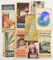 15 darab klf utazási prospektus, német, francia, olasz, stb.