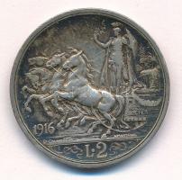 Olaszország 1916R 2L Ag "III. Viktor Emánuel" T:VF patina Italy 1916R 2 Lire Ag "Vittorio Emanuele III" C:VF patina Krause KM#55