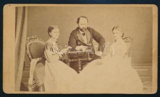 cca 1965 Villax István Zala megyehatósági biztos kabinetfotója, Knebel Ferencz szombathelyi műterméből, hátul feliratozott, 6x10,5 cm