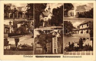 Balatonszárszó, mozaiklap: csárda, szálloda. Hibás lap, eredetileg Balatonmária felirattal! (EK)