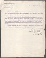 1927-1928 Bp., Sebestyén Artúr (szül. Spitzer) (1868-1945) építész, a magyar szecesszió jeles képvis...