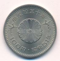 Japán 1976. 100Y Cu-Ni "Hirohito császár uralkodásának 50. évfordulója / Birodalmi Palota és a Niju híd" T:XF patina Japan 1976. 100 Yen Cu-Ni "50th Anniversary of Reign / Imperial Palace and Niju Bridge" C:XF patina Krause Y#86